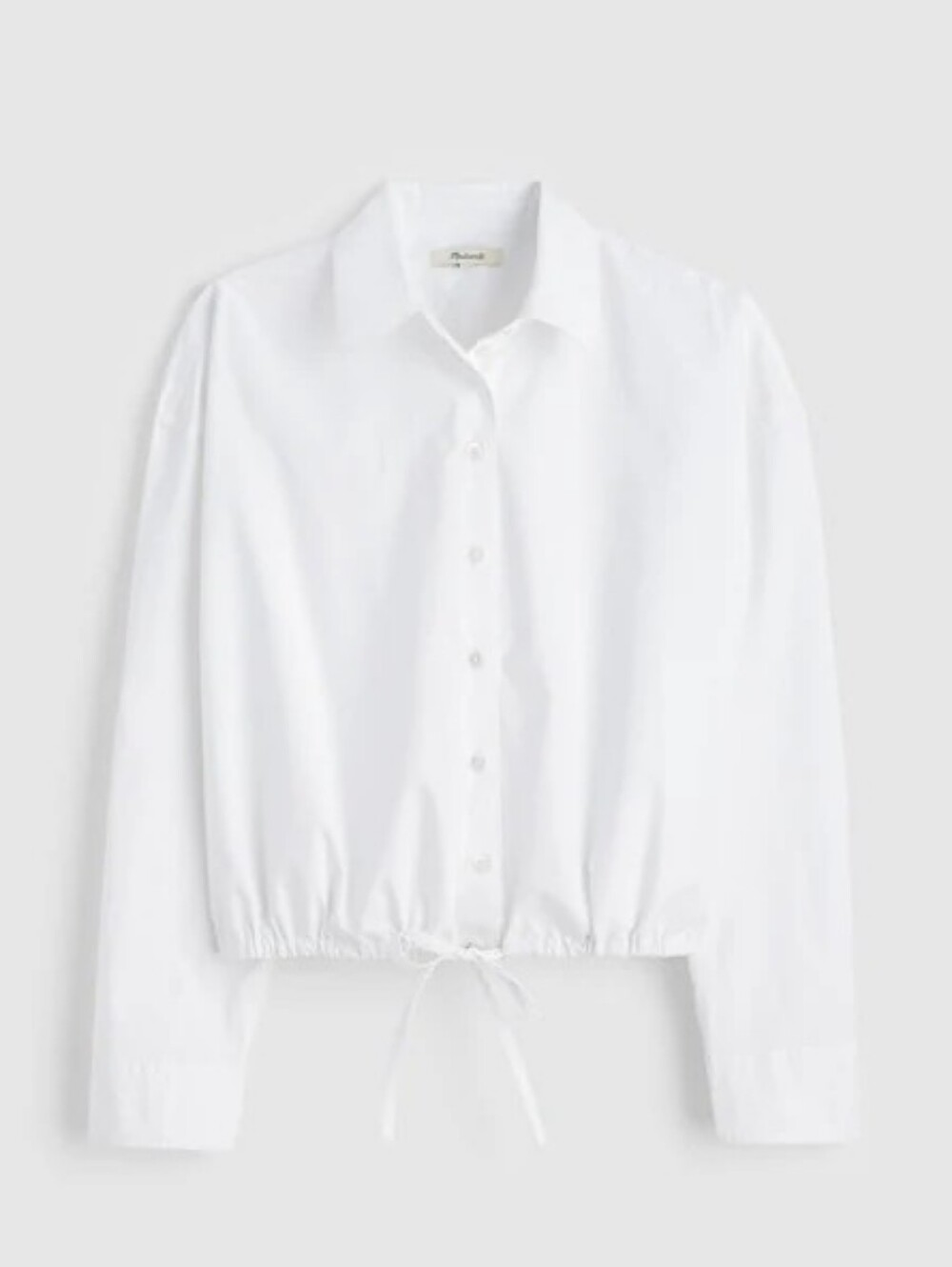 Madewell White Button-Down Tie-Front Shirt - Size XXL